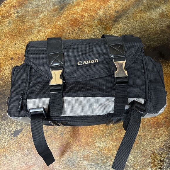 Canon 200DG Digital SLR Large Camera & Lens Case Gadget Bag Black Shoulder Strap